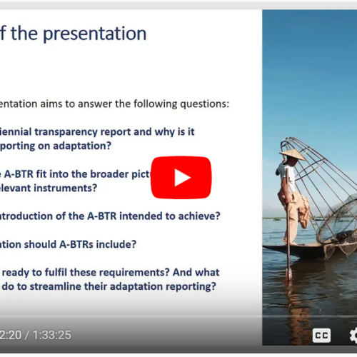Webinar recording now available: Reporting adaptation through the BTR