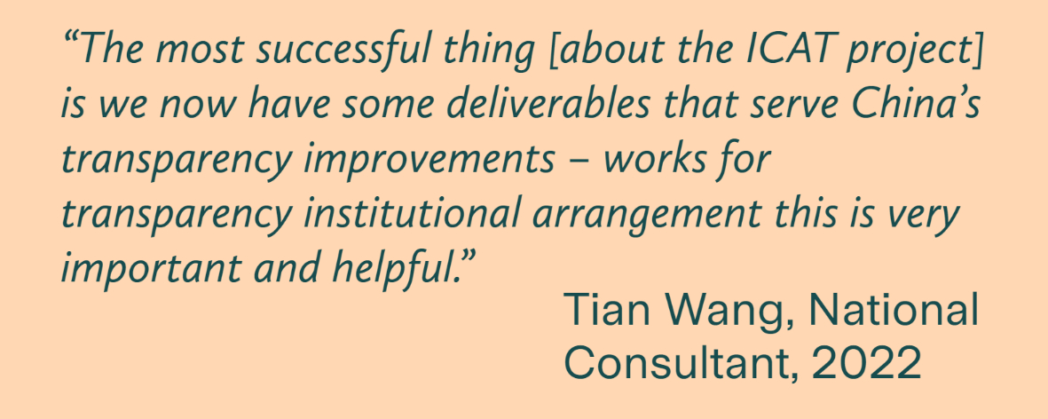 Case Study Strengthening Transparency Reporting For China Icat